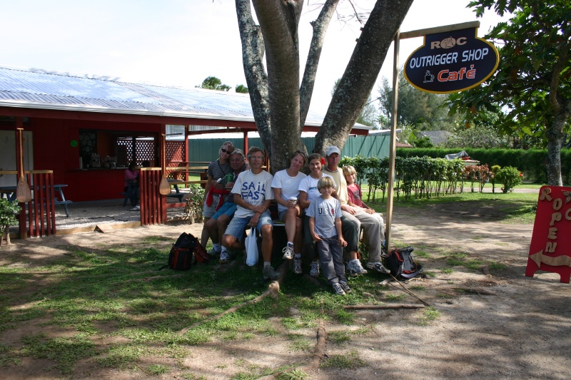 Weary travelers refresh with some ice cream.